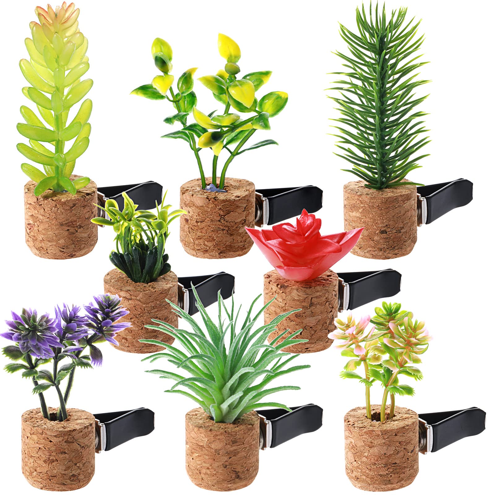 Amazon.com: 8 Pieces Artificial Plant Air Vent Clips Succulents